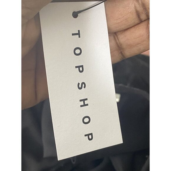 TOPSHOP‎ Womens Halter Neck Long Dress Black Size 6 Polyester - Picture 7 of 10